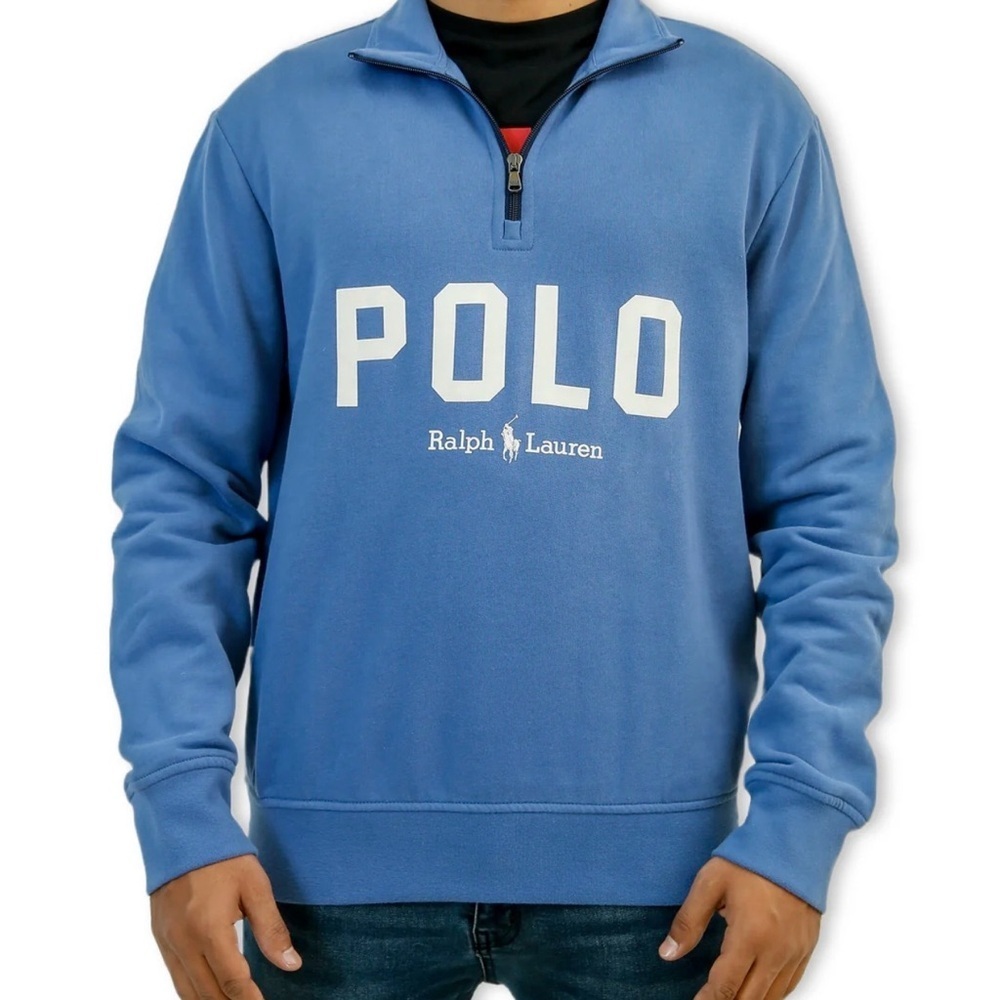 Polo Ralph Lauren Men’s Blue Quarter-Zip Sweatshirt